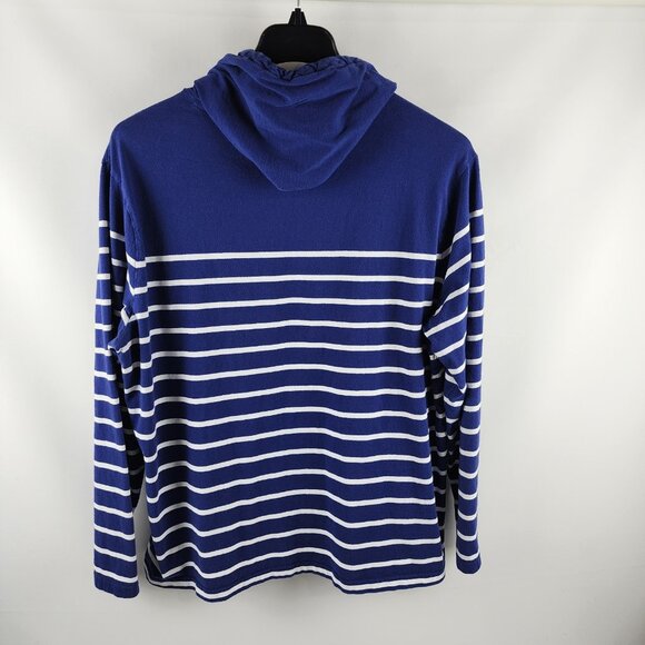 SOLD OUT POLO Ralph Lauren Hoodie Mens XL Blue Multi Striped Pullover - Picture 2 of 7